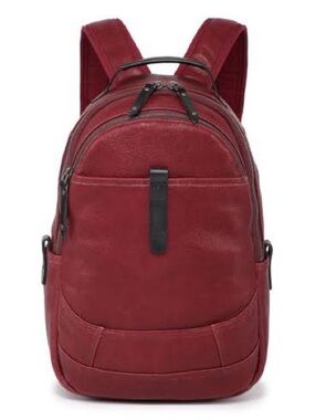 Old Trend Compact Red Leather Backpack medium
